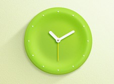 绿色小清新钟表