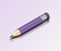 紫色的铅笔图标练习