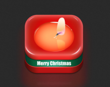 圣诞节蜡烛UI设计