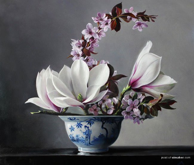 精美的超现实主义花卉绘画:艺术家Pieter Wagemans