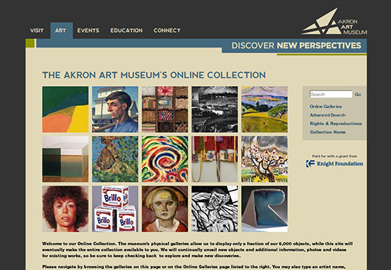 WordPress Museum Sites - The Akron Art Museum Online Collection
