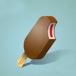 PS绘制美味巧克力冰淇淋