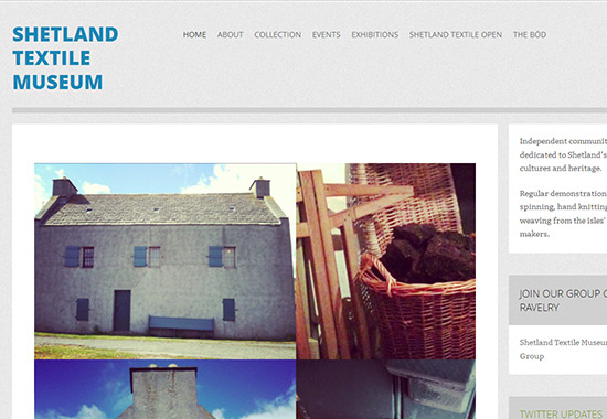 WordPress Museum Sites - Shetland Textile Museum